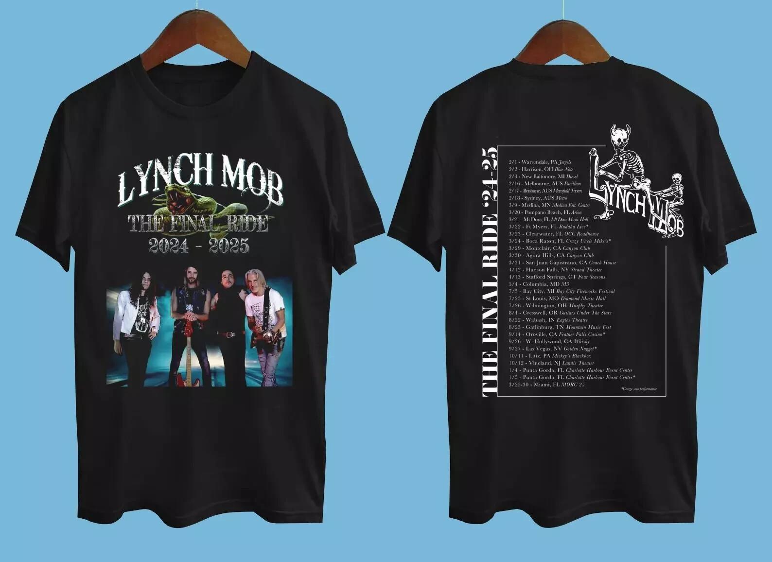 Lynch Mob the final ride 2026-2026 Tour Date Black All Size T-Shirt XXXL
