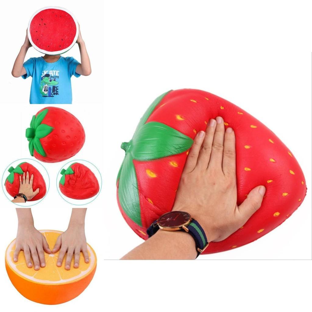 Jumbo Super Gigante Macio Squishy Melancia Laranja Morango Pêssego Slow Rising Brinquedo de Apertar