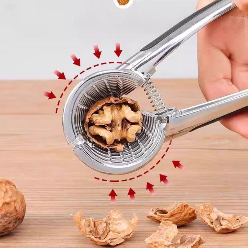 Multifunction Stainless Steel Nutcracker Opener & Peeler Kitchen Nutcracker Shell Clip Tool Clamp Plier Cracker