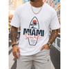 Europäische Größen Surf Palm Tee Herren T-Shirt Weiß Grafik Lustig Neue Frühjahrs- und Herbststile Modische Bedruckte T-Shirts Modisch