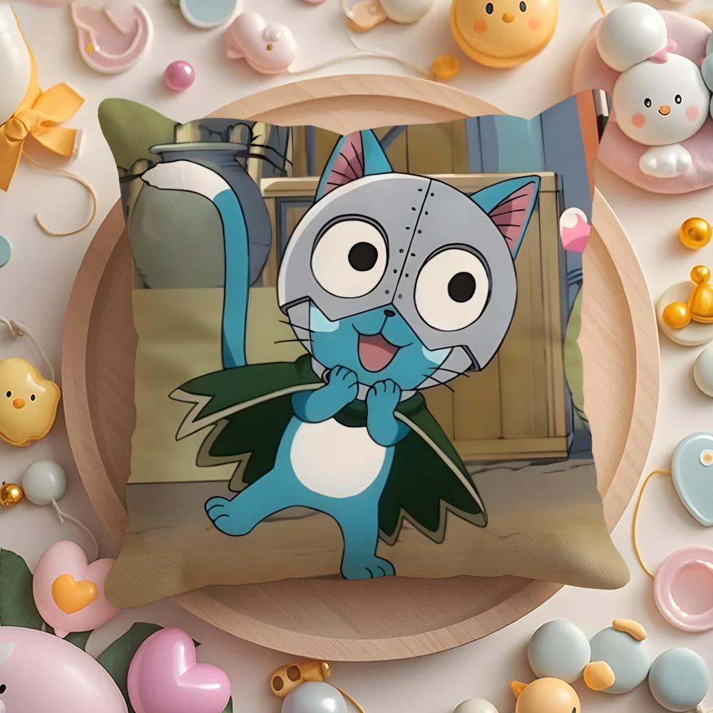 Cute F-FAIRY T-TAIL Cushion Cover Home & Car Multi-Scene Pillow Cover - Reversible, Soft & Durable for Daily Use