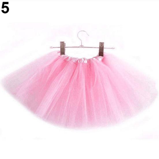 Dětská Dívčí Roztomilá Nadýchaná Tylová Spodnička Tutu Sukně Baletní Taneční Kostým