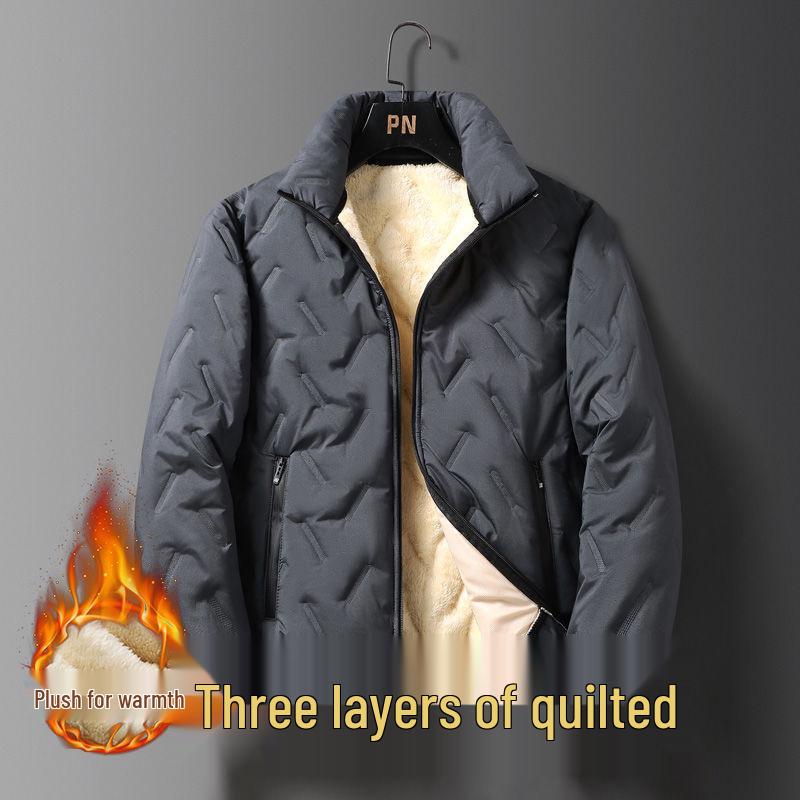 Men s Winter Lambswool Cotton Jacket - Plus Size, Casual Warmth & Comfort XL 110-125 jin