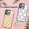 Simple Solid Color Polka Dot Phone Case For iPhone17,16,15,14,13,12,11 Plus,Pro Magnetic with Magsafe Wireless Charging