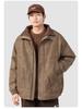 Men's Plus Size Retro Lambswool Jacket - Warm, Thick Cotton for Autumn/Winter Casual Workwear