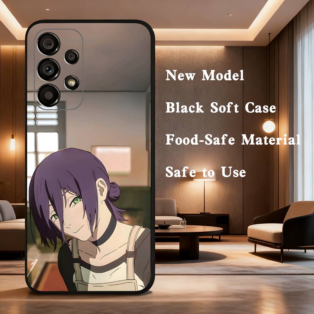 

C-Chainsaw M-Man Reze Phone Case For Samsung Galaxy A73,31,32,72,41,53,52,71,22,5G,Note,J7,8,9 Soft Black Cover SamsungA12