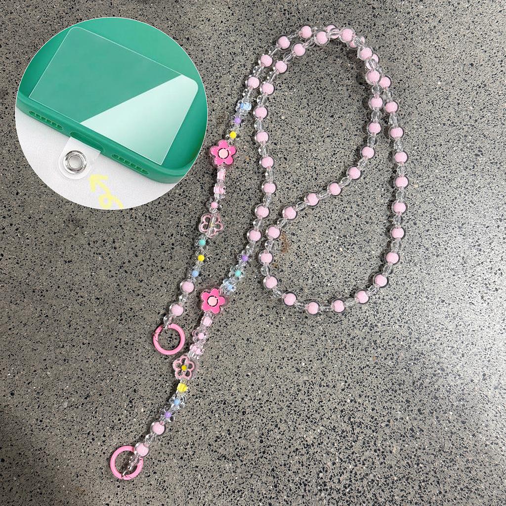 Crossbody Long  Beaded Mobile Phone Hanging Chain Mobile Phone Case Lanyard Travel Bag Chain Rope Suitable For Phone