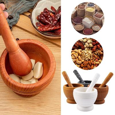 PP Manual Grinder Garlic Mashed Seasoning Grinding Bowl Kitchen Cooking Tools Hand Movement Garlic Stone Mortar Household