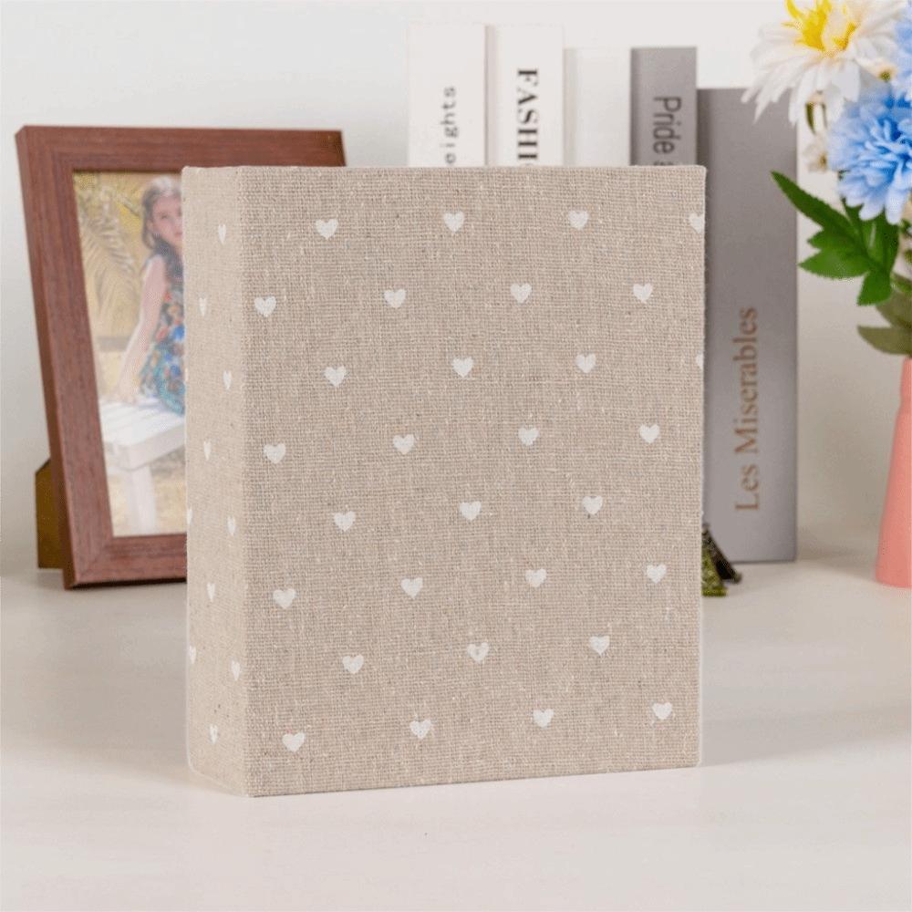 

6 Inch 100 Pockets Photo Album Cloth Cover Photo Storage Slip-in Picture Albums Family Memory C