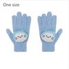 Cute Musical Kitten Cat Gloves Plush Coral Fleece Cold-Proof Gloves Student Winter Warmer Five-Finger Gloves Girl Christmas Gift