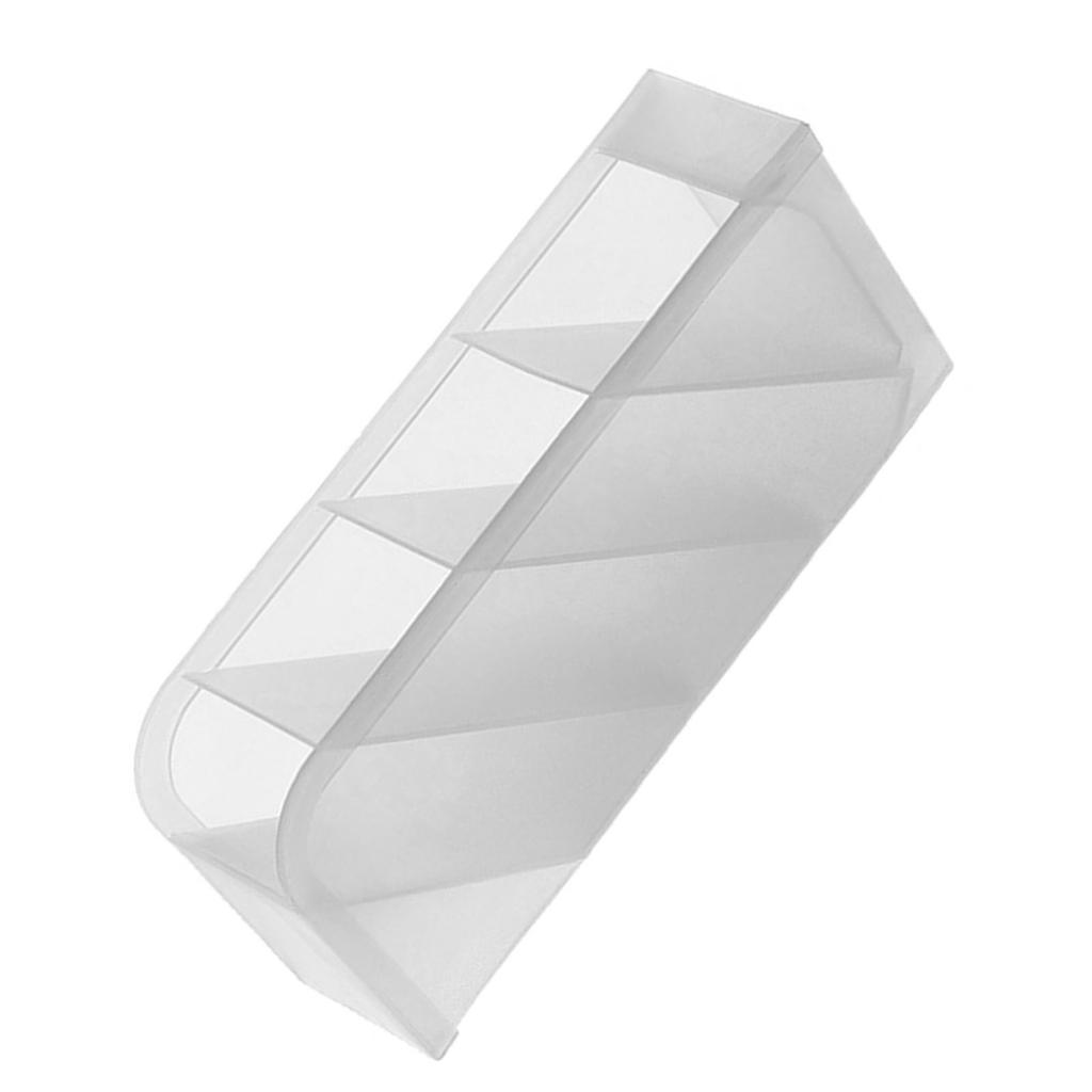 Lipstick Holder Organizer 4 Grid Plastic Lip Gloss Storage Case Portable Cosmetics Display Rack for