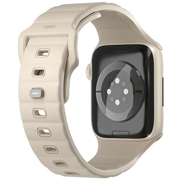Uniq Pasek Stride Apple Watch Series1/2/3/4/5/6/7/8/9/Se/Se2 38/40/41Mm Fkm Rubber Strap Khaki/Pale Khaki