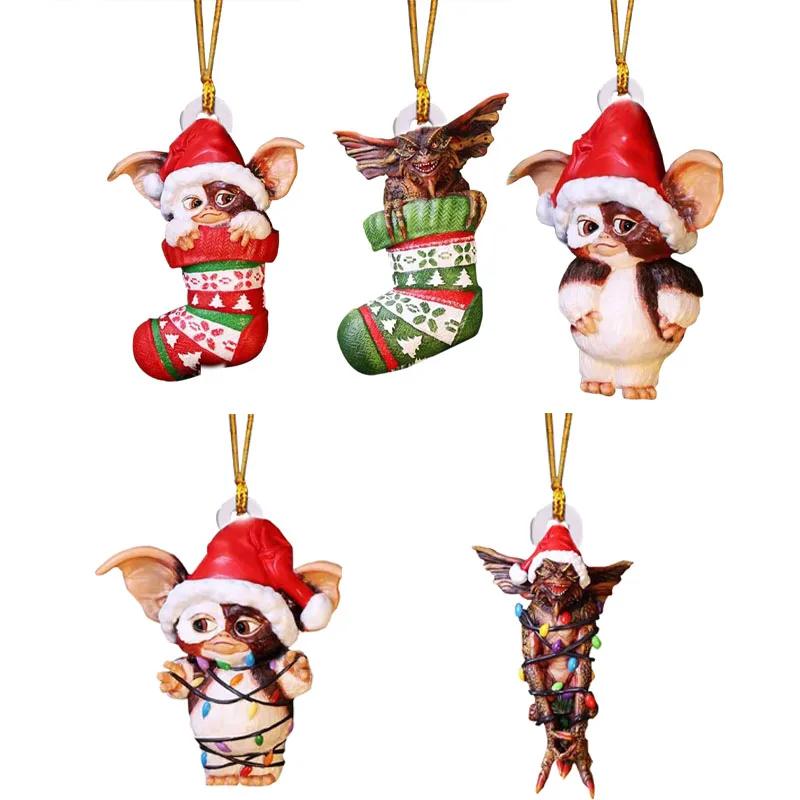 Creative New Cute Christmas Socks Dog Flying Dragon Christmas Tree Pendant Decoration Holiday Gift - Christmas Tree Pendant