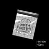 100Pcs Have A Nice Day Candy Gift Bags Cookies Baking Packaging Bag  Xmas Gift Packaging Bags