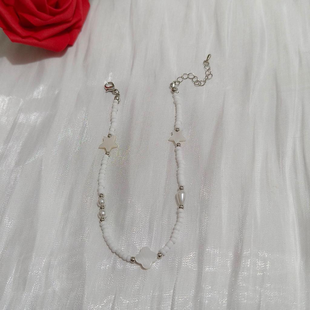 European Fashion Clover & Star Pearl Anklet - Women's High-End Casual Jewelry