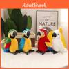 Lifelike Toys Plush Parrot Cartoon Stuffed Macaw Wild Animal Dolls Room Bookshelf Decoration For Kids Boys Birthday Xmas Gifts
