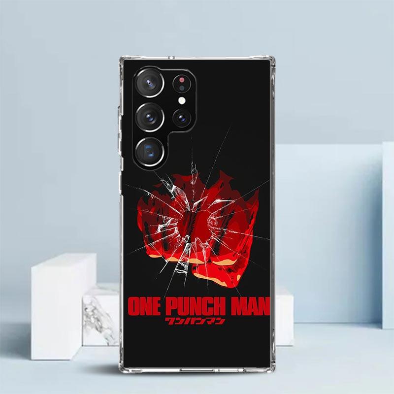 One P-Punch-Man Saitama King Soft Cover for Samsung Galaxy S25 Edge S26 S24 S23 Ultra Phone Case S22 S21 Plus S20 FE Print Patte