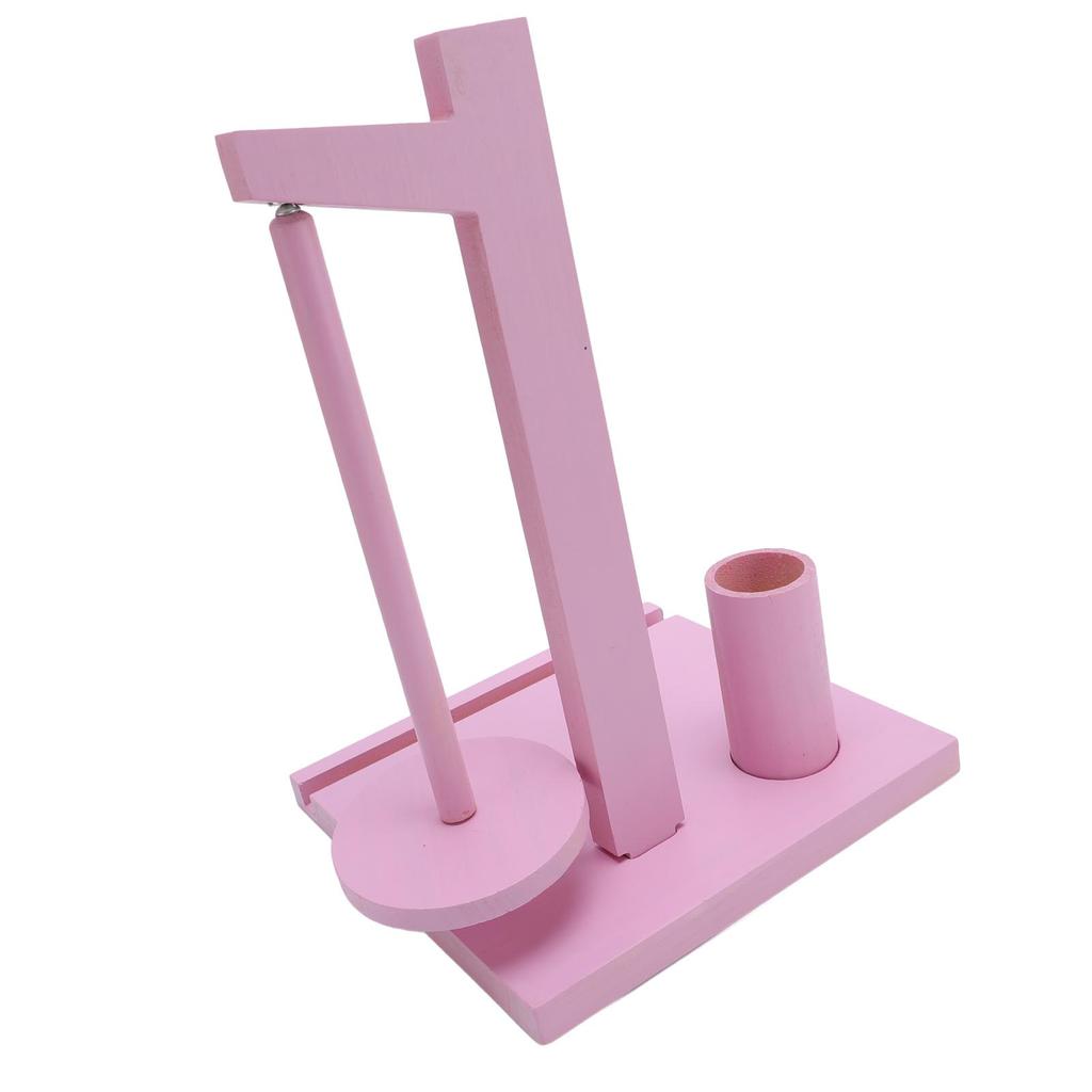 Yarn Holder with Hook and Phone Stand Multi Functional Wooden Crochet Yarn Holder Spinner for