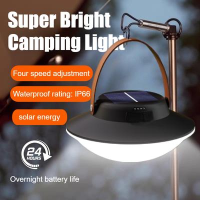 Solar LED Camping Light Waterproof Rechargeable Outdoor Hanging Lantern for Emergency Illumination Work & Portable Lighting