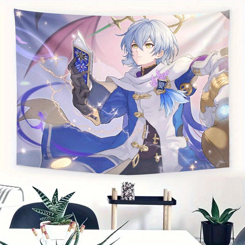 

Anime Mage Character Tapestry Fantasy Wizard Wall Hanging HighQuality Polyester Fabric for Bedroom or Dorm Decor 74x94cm(29x37in)
