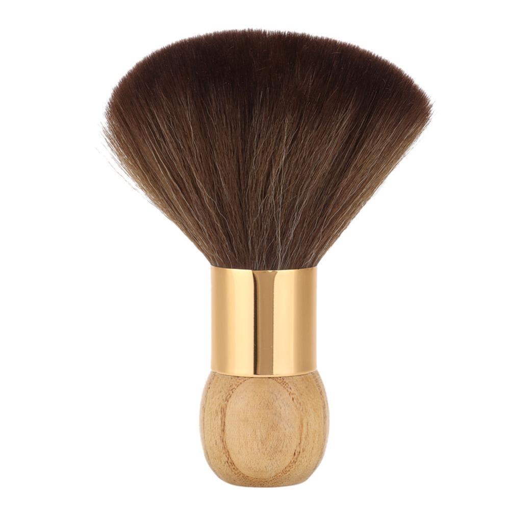 Wooden Handle Face Duster Brush Soft Cleaning Hairbrush Barber Neck Duster Barber Use