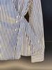 Women's Autumn 2025 Slimming Striped Long Sleeve Shirt with Irregular Waist-Cinching - Chic and Niche Style