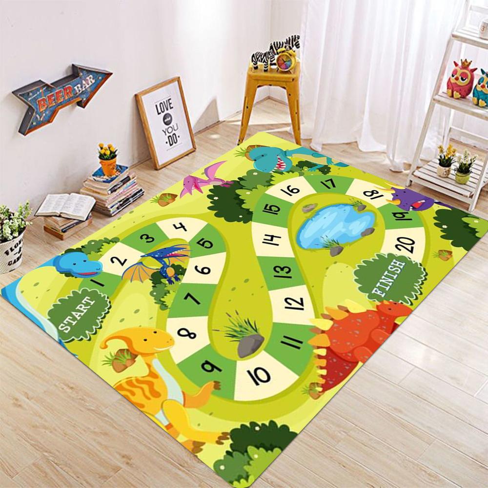 Oversized Snakes Ladders Colorful Rug Carpet for Living Room Bedroom Decor Kids Room Area Nonslip Floor Mat Child Soft Play Mat
