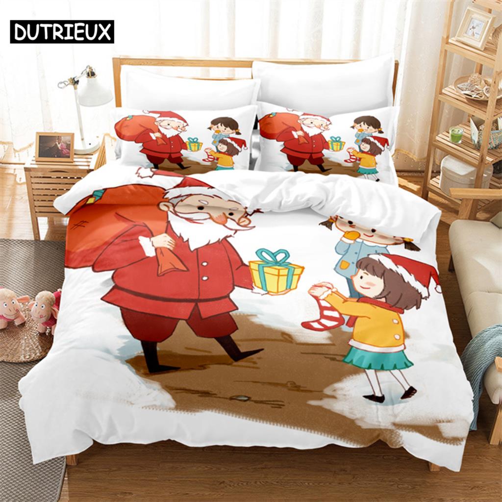 Santa Claus Bedding Set Duvet Cover Set 3d Bedding Digital Printing Bed Linen Queen Size Bedding Set Fashion Design