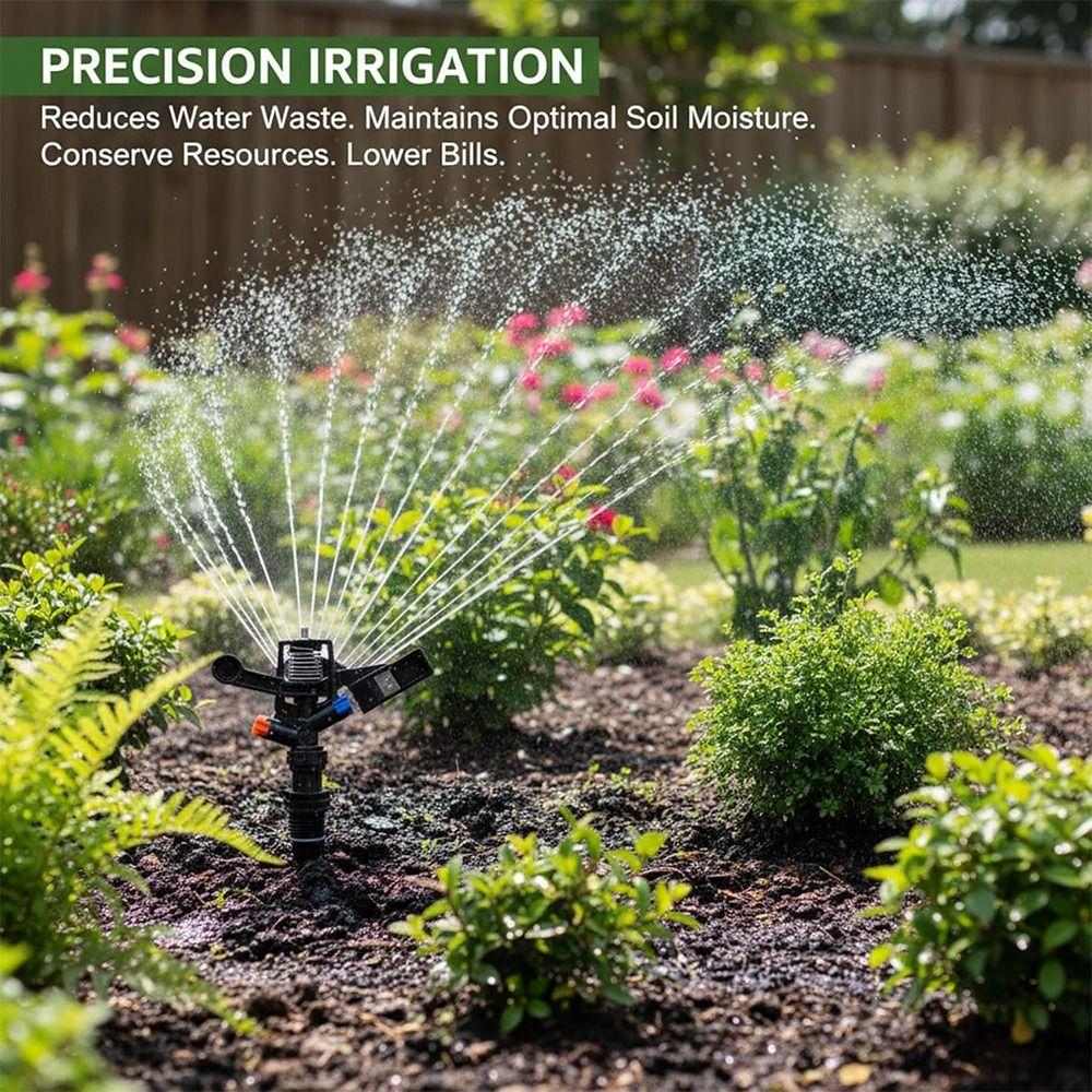 360 Degree Rotating Water Spray Nozzle 1/2 Inch Thread Sprinkler Head  Garden Irrigation