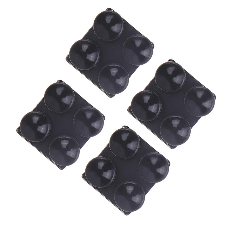 4Pcs Square Silicone Suction Cup Wall Stand Mat Suction Phone Holder Anti-Slip Single-Sided Leather Case Mount