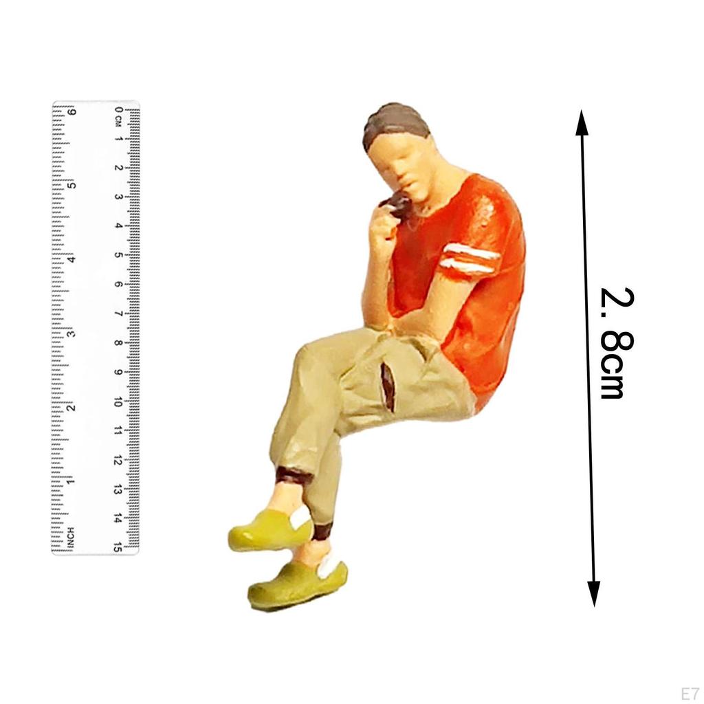 1/64 Figures Model People Figurines for DIY Projects Street Building Railway Layout Scenario