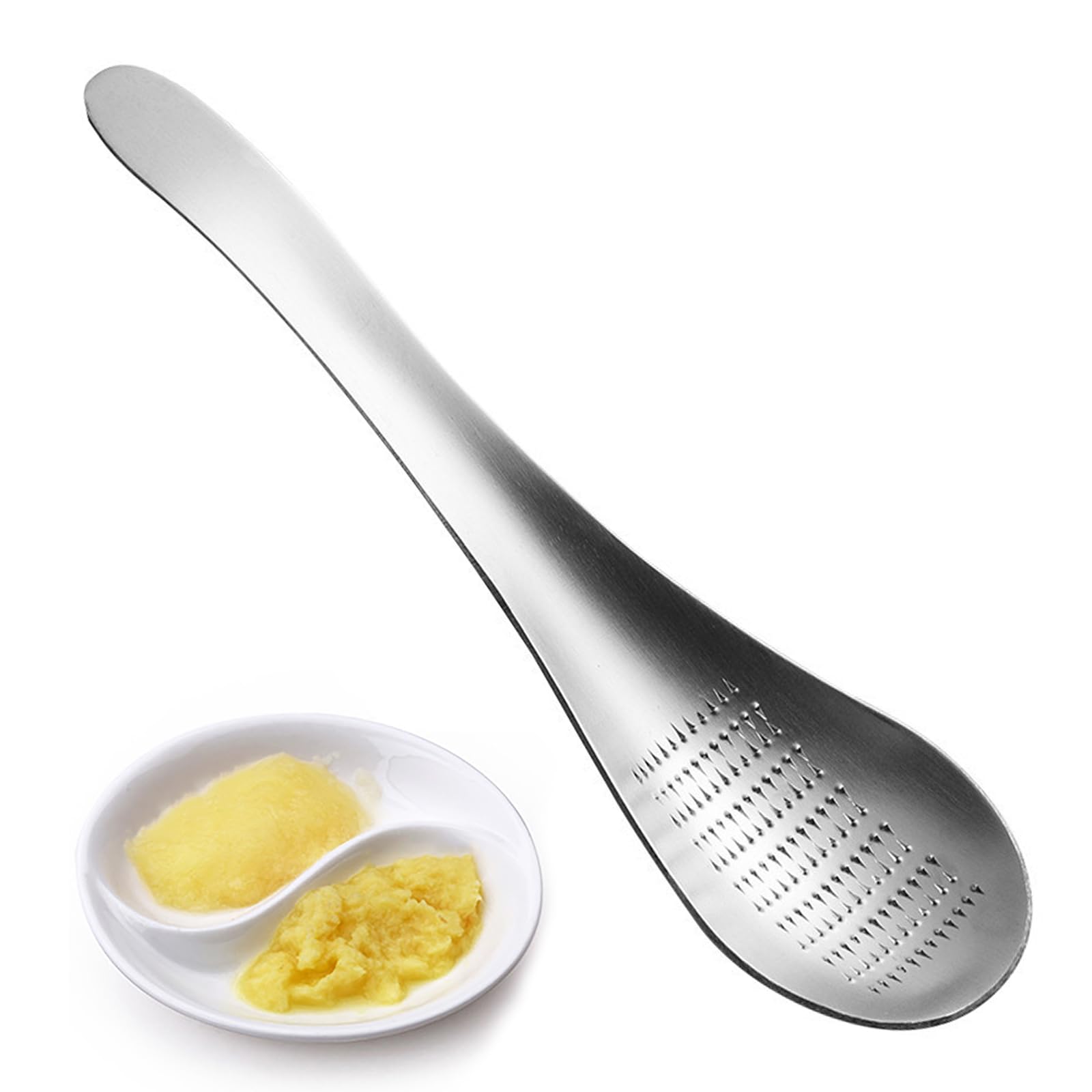 

KDSSYFT Grater Grating Spoon for Wasabi Easy Cooking Perfect for Ginger Tea and Making Condiments Spoon-shaped - Ginger, Garlic, - -