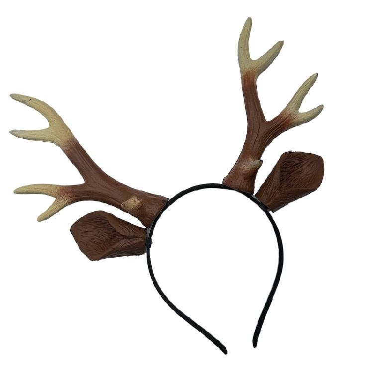 Rentiergeweih Stirnband Realistisches Hirschgeweih Haarband Tierohren Stirnband Haarband Halloween Rentiergeweih Kostüm