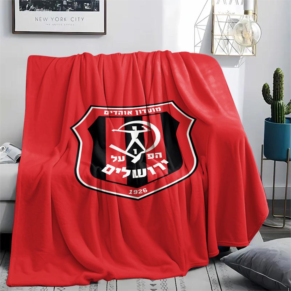 1Pc Hapoel Jerusalem Print Flannel Blanket High Quality Warm Comfortable Cover for All Seasons Perfect for Gifts Home Decor