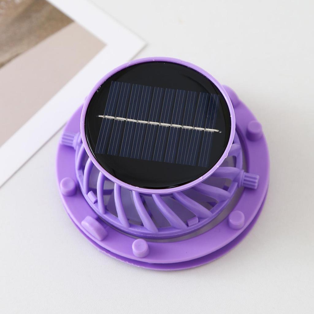 USB Rechargeable Solar Fan with Detachable Accessories - Pressure-Sensitive Motor for Strong Wind Power
