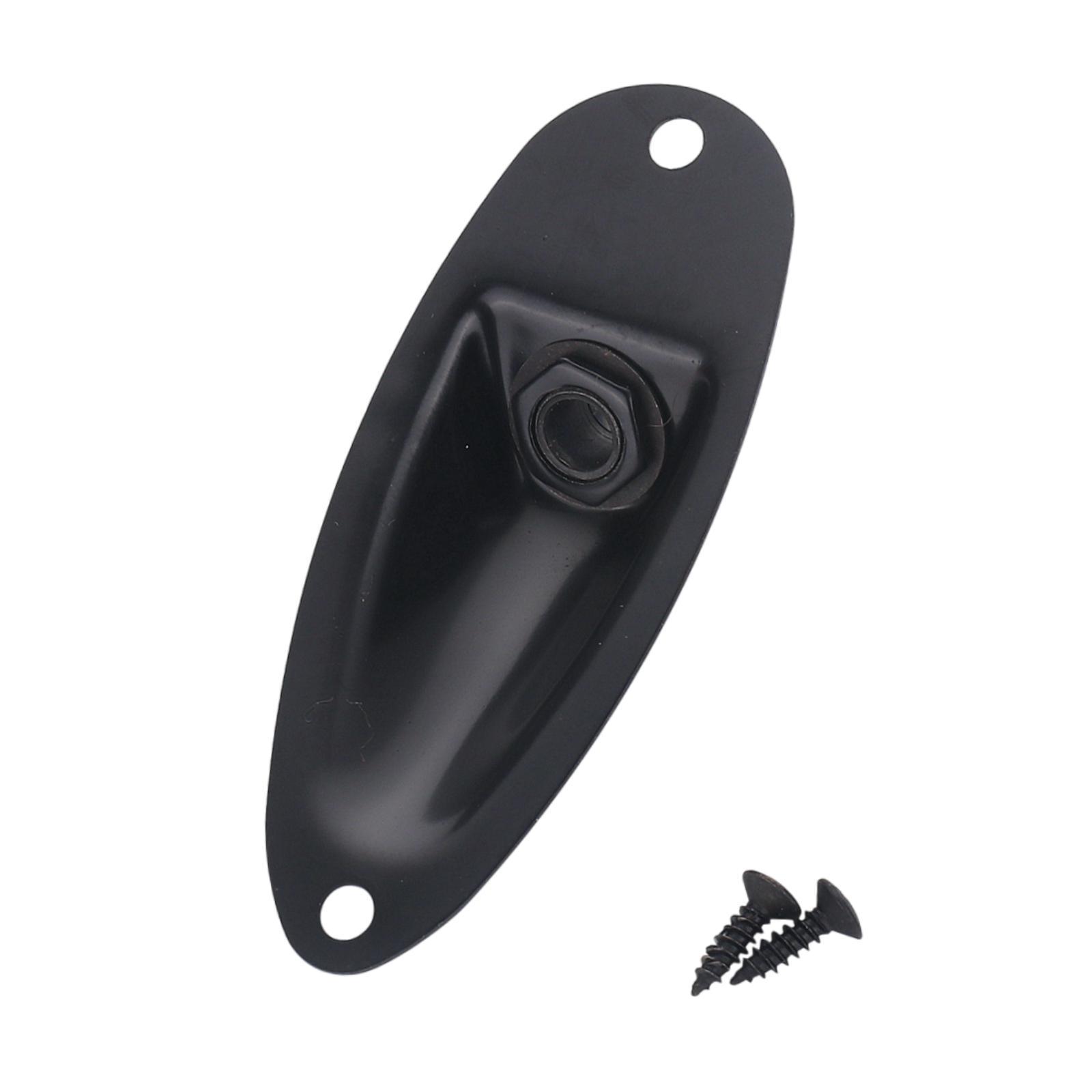 Guitar Jack Plate for ST sq Electric Guitar Bass Guitar Plate Output Loaded DIY Sturdy Boat Style Guitar Input Jack Socket чёрный