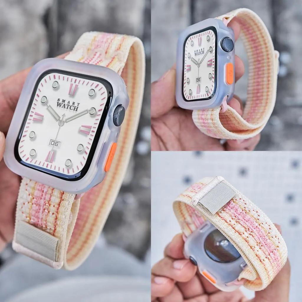 Nylon Sport Strap for Apple Watch Ultra3 49mm S11 42/46mm S10 9 8 7 6 5 4 3 Loop Bracelet for iWatch Series SE3 Ultra 2 46mm 45m