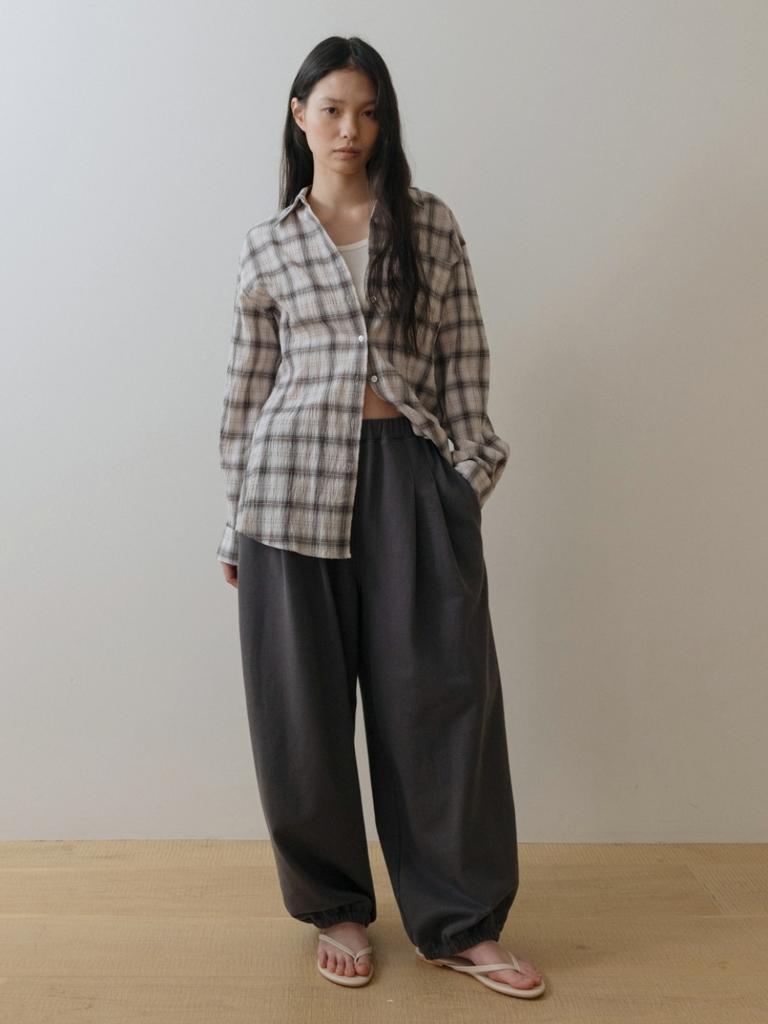 UNNOUT Terry Balloon Pants Charcoal