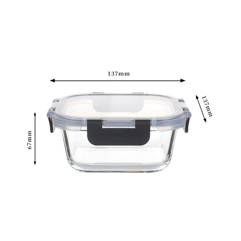 1PC Glass Lunch Box Can Be Heated in The Microwave for Work with Lunch Box and Student Meal Box
