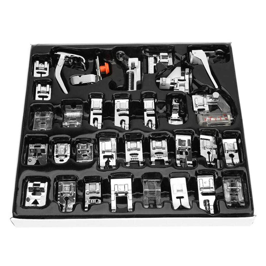 Multifunktions-Nähfuß-Set für Haushaltsnähmaschinen für Näharbeiten(32 Stück)