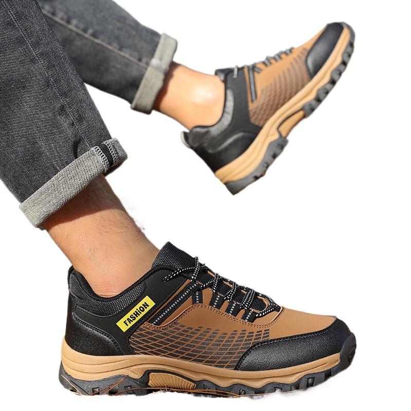 

Осень Новые Походные Ботинки Мужские Повседневные Кожаные Дышащие и Легкие Для Активного Отдыха Походные Мужские Ботинки Деловые Кожаные Ботинки 46 коричневый