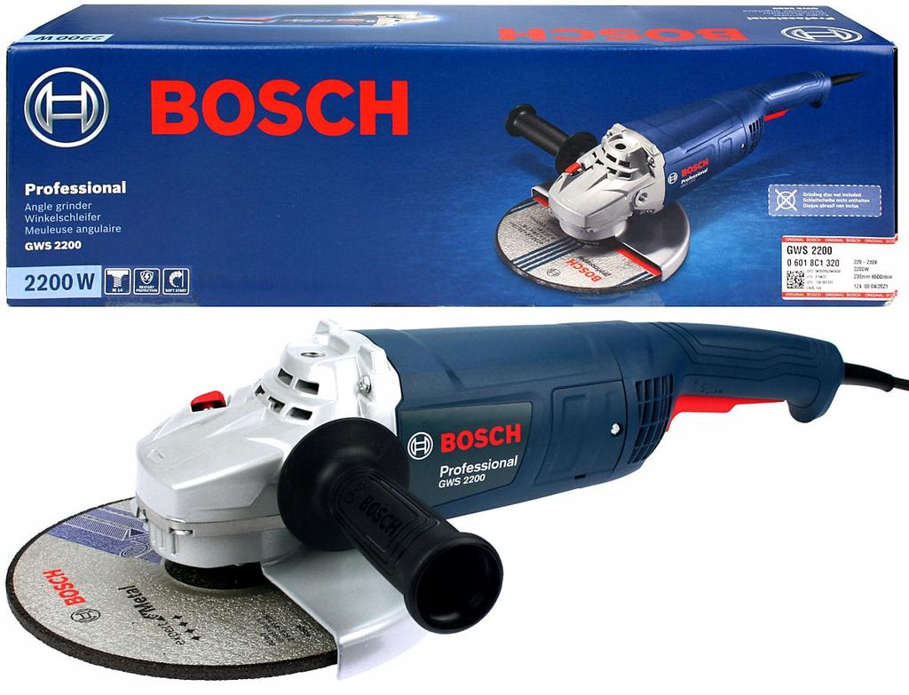 Bosch Professional Gws 2200 Angle Grinder 230Mm Soft Start 06018 1 Pc