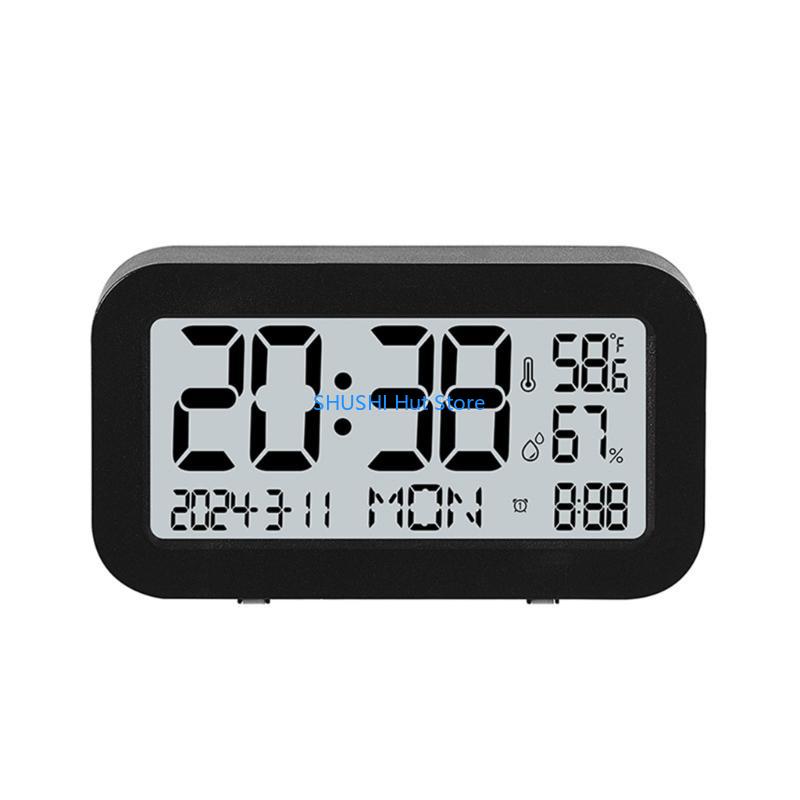 Digital Alarm Clock with Accurate Time Display Bedside Clock with LED Backlights D57B