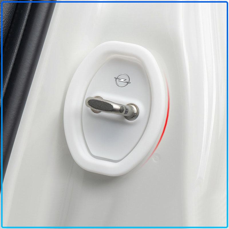 4pcs Car Door Cushion Silicone Door Lock Buckle Protective Cover For Opel Astra H G J Insignia Mokka Zafira Corsa Vectra B C D
