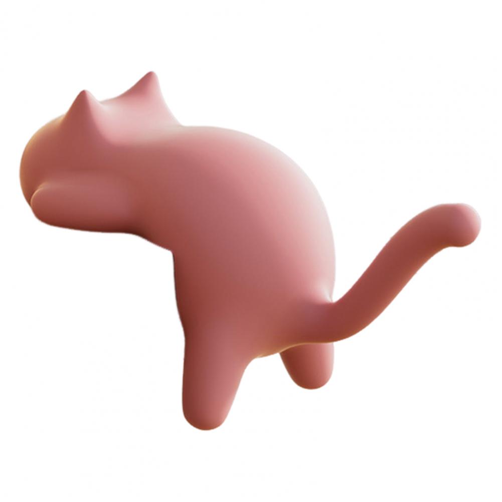 1/3Pcs Cat Tail Hook Desktop Organizer Cute Cat Shaped Storage Hook Table Handbag Hanger Purse Hook Adhesive Key Bag Holder