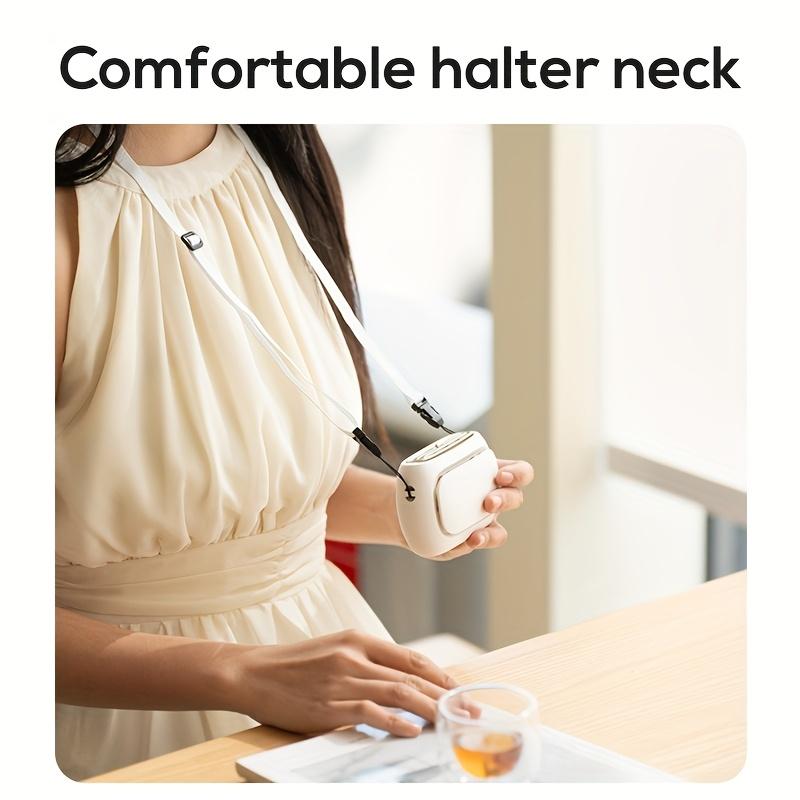 2025 Latest Handheld, Neck Hanging, Desktop Three in One Cooling Device, Large Capacity Battery USB Charging Mini Bladeless Fan