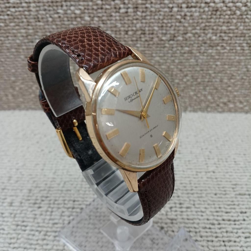 Used SEIKO J14100E CROWN SPECIAL Gold SD Dial Manual Winding Watch