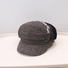 Autumn and winter color matching retro British style cap women's fashion simple casual versatile temperament octagonal hat tide