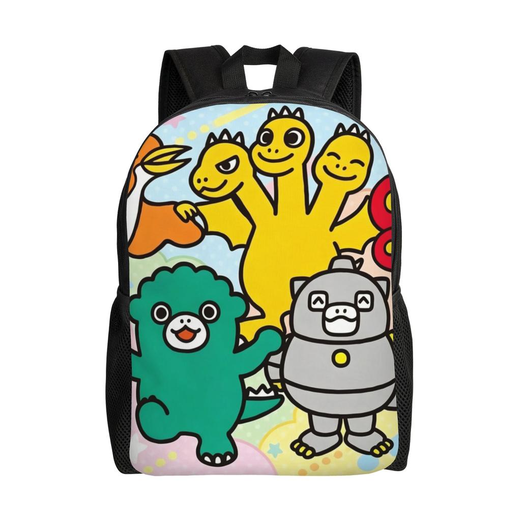 Chibi Monster Raids Again Backpack for Men Women Cool High School Work Daypack Cute Laptop Computer Canvas Bags Outdoor