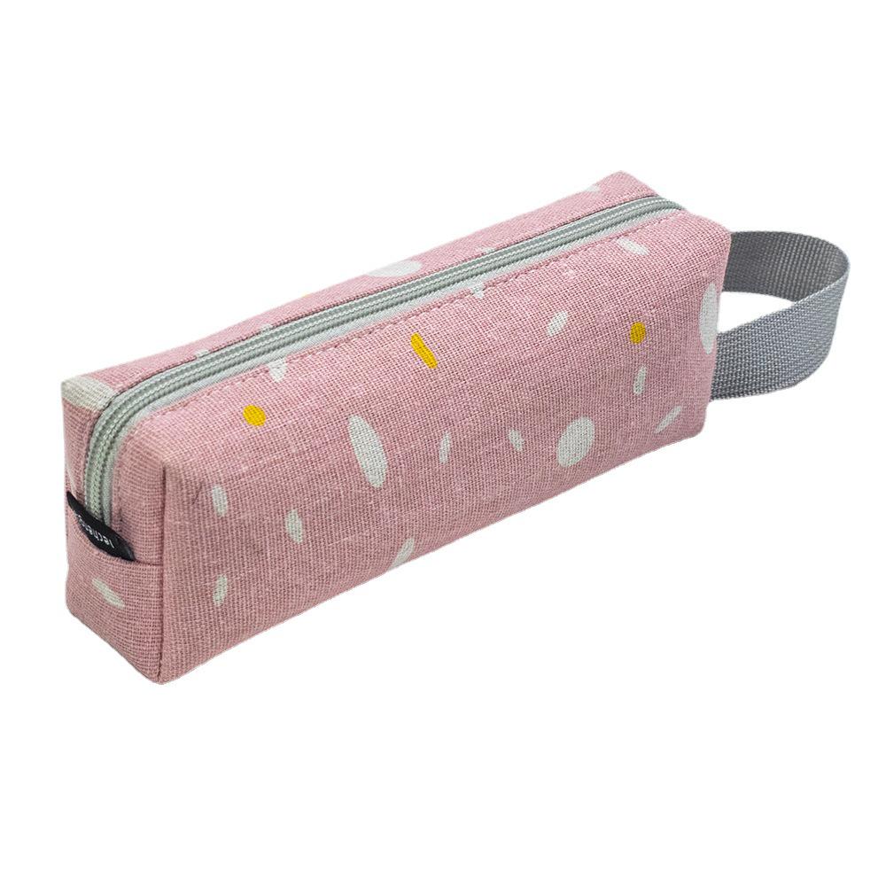 Bojin Korean-Style Canvas Pencil Case - Large Capacity Handheld Bag for Students